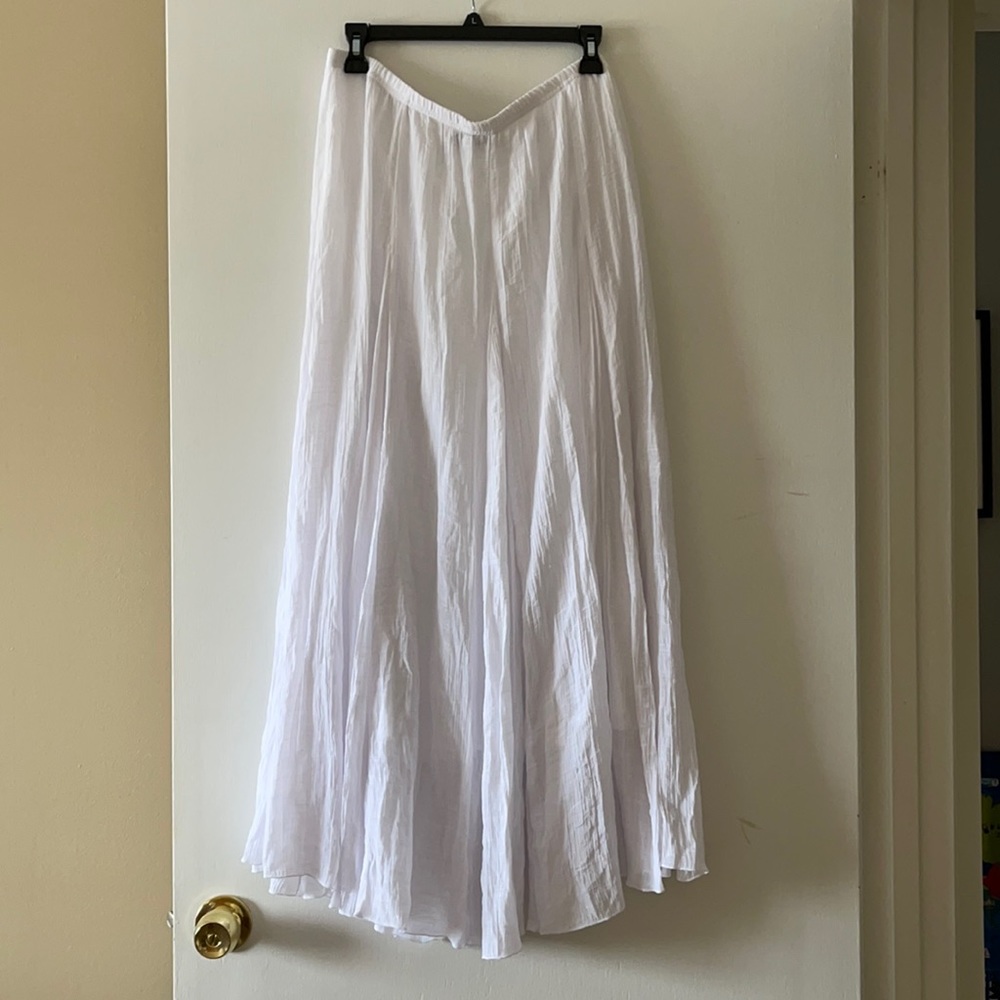 Women's Flowy Linen Like Skirt
